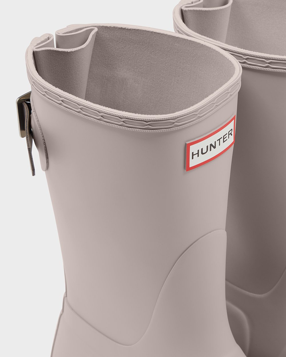 Womens Hunter Original Back Adjustable - Short Rain Boots Grey - 8506-NOLDF